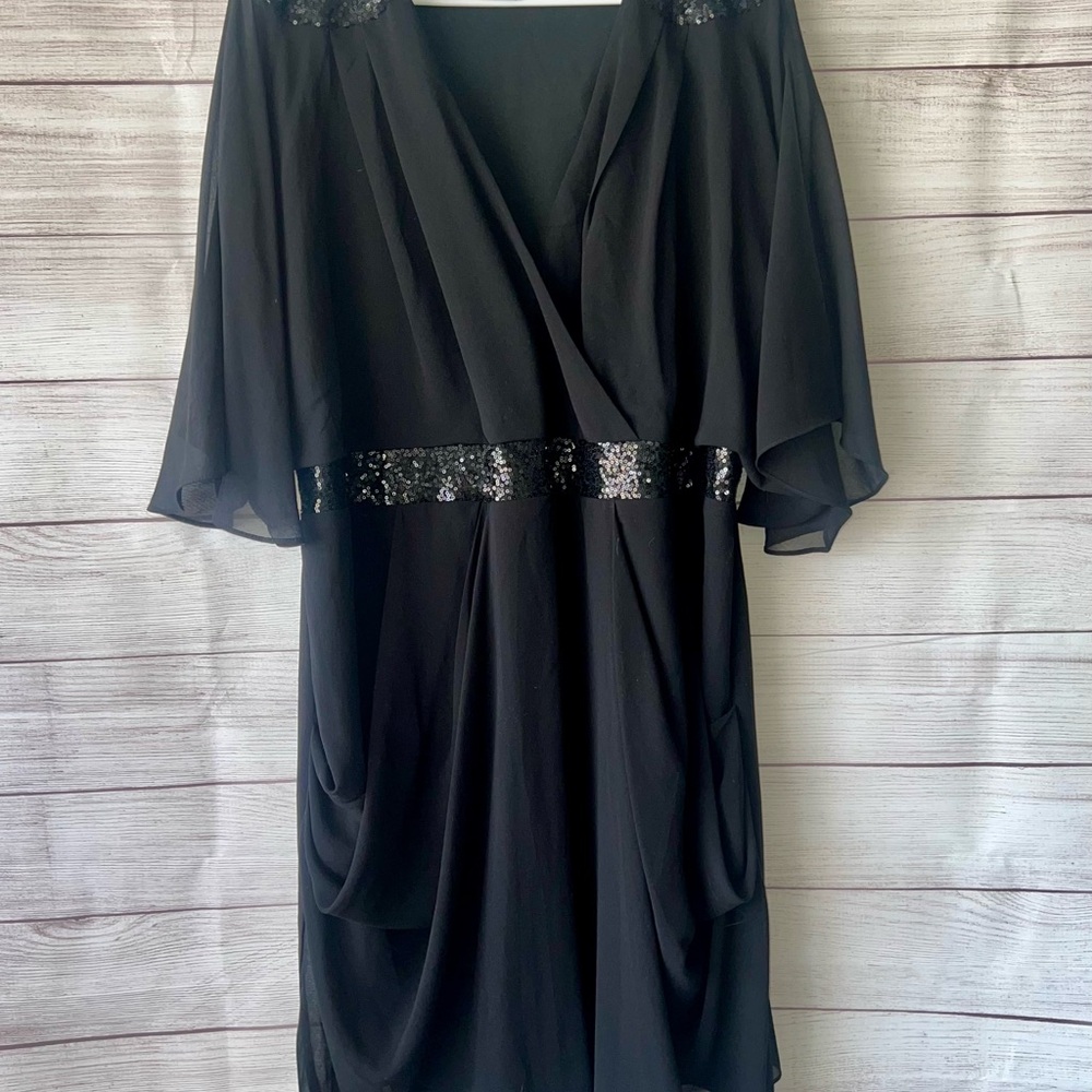 City Chic Black Sequin Dress